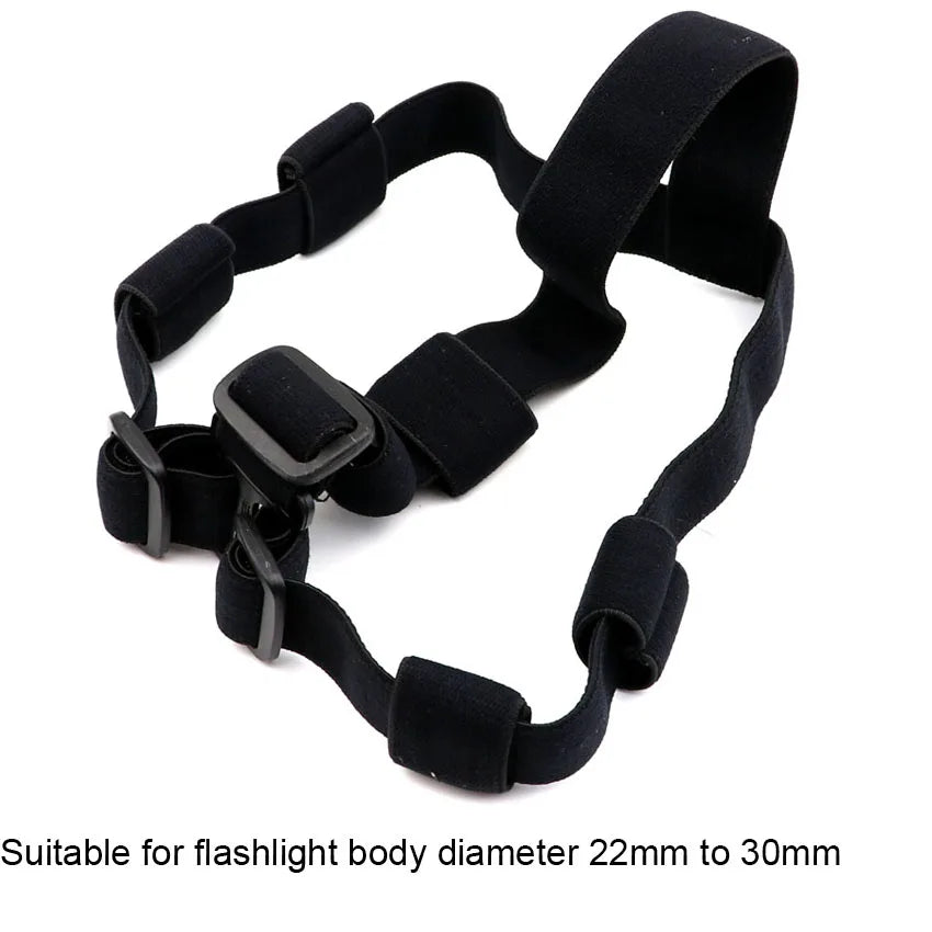 Bandeau Frontal Réglable – Support Élastique pour Lampe de Poche LED, Torche & Lampe Frontale