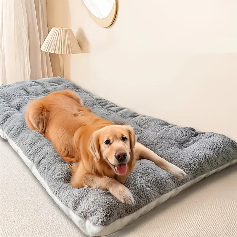 Lit Canapé pour Chien Grande Taille – Peluche Épaisse Ultra-Douce, Tapis Polyester pour Grand Chien