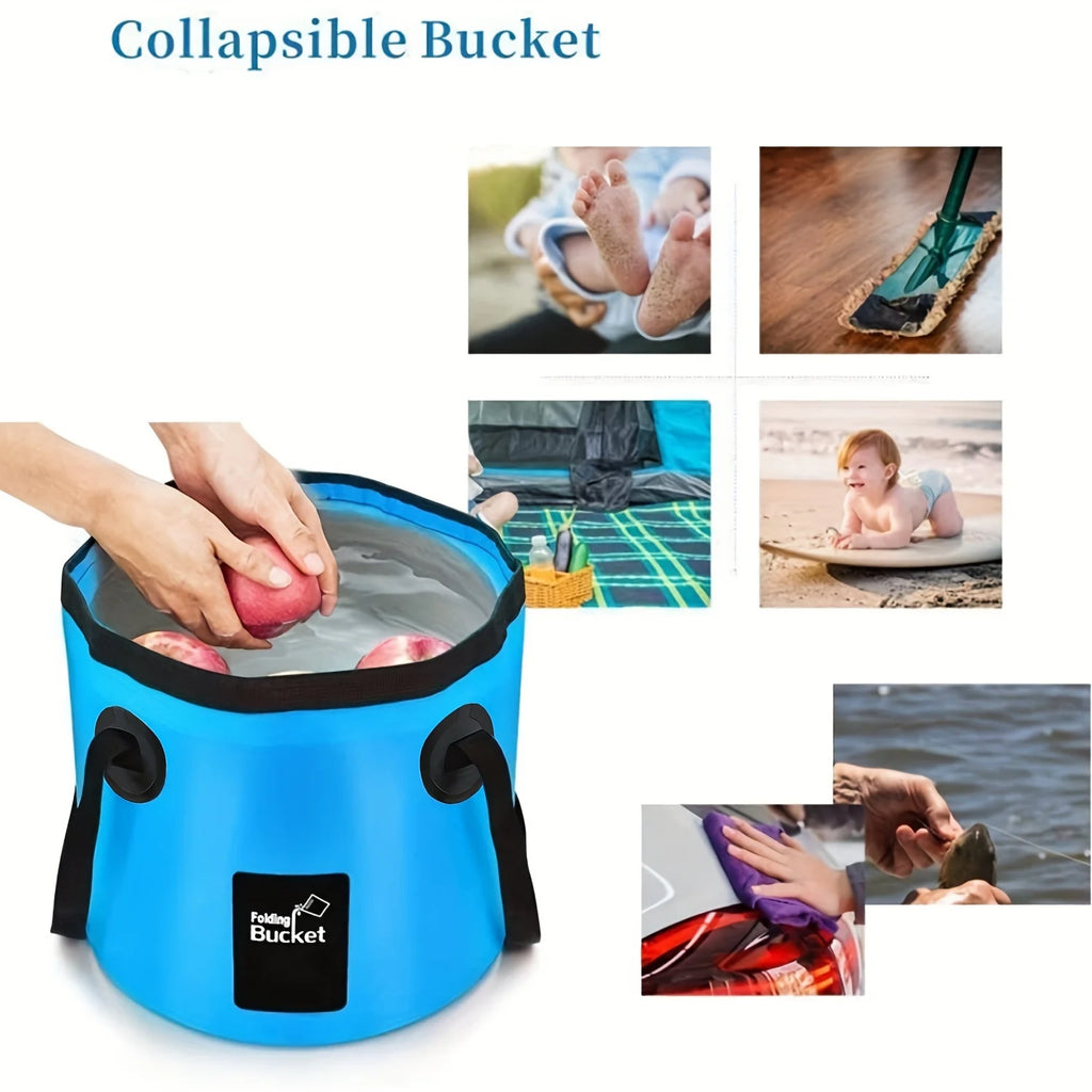 Seau Pliable Ultra-Léger 12L – Camping, Randonnée, Pêche, Lavage – Compact et Polyvalent