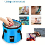 Seau Pliable Ultra-Léger 12L – Camping, Randonnée, Pêche, Lavage – Compact et Polyvalent