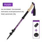 Bâton de Randonnée Télescopique Ultra-Léger 135 cm – Aluminium, Anti-Choc, Alpinisme & Trekking
