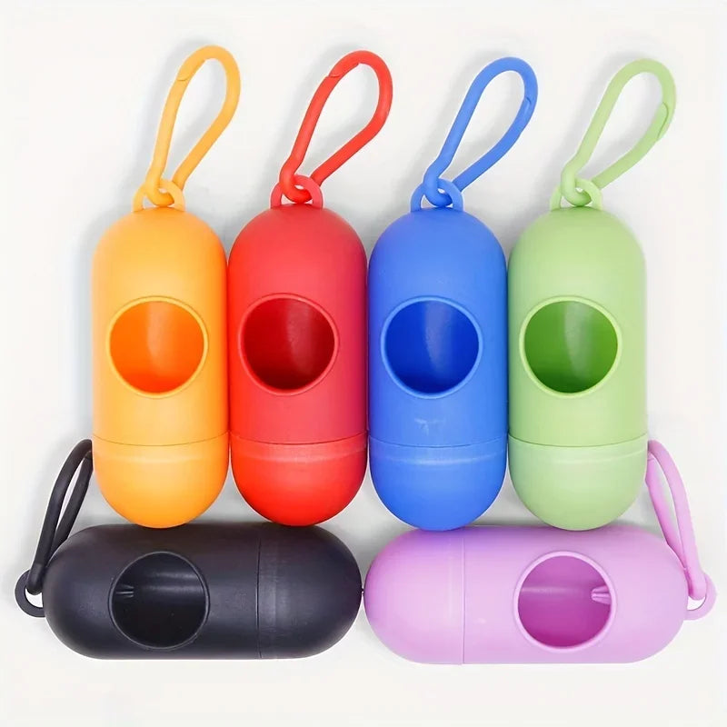 Distributeur de Sacs à Déjections Forme Pilule – Porte-Sacs pour Collier & Laisse de Chien