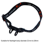 Bandeau Frontal Réglable – Support Élastique pour Lampe de Poche LED, Torche & Lampe Frontale