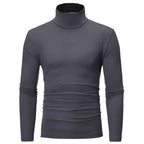 T-shirt Col Roulé Homme – Coupe Slim, Manches Longues, Respirant, Casual