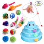 Set de Jouets Variés pour Chatons : Canne, Souris Sisal, Balle à Grelot et Accessoires