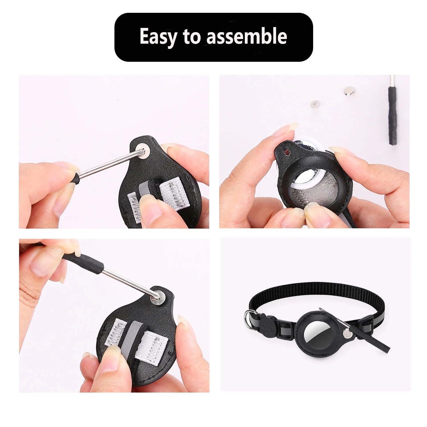 Collier Porte-AirTag pour Chat – Réfléchissant et Ajustable