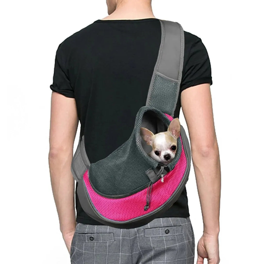 Sac Bandoulière Respirant en Maille pour Chat et Chien – Transport Portable, Style Fashion