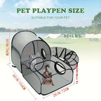 Parc Portable et Respirant pour Chien avec Tunnel Entourant – Enclos Intérieur/Extérieur pour Chats et Petits Animaux