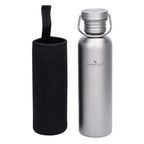 Gourde en Titane – Large Goulot, Réutilisable, Sport & Outdoor – Camping, Randonnée, Escalade, Running