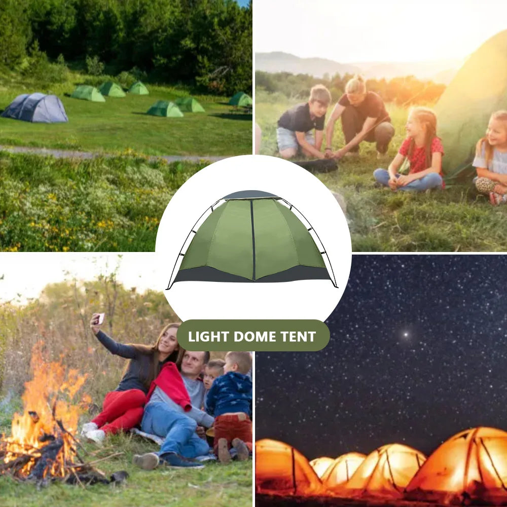 Tente Dôme 2 Personnes Imperméable  Ultra-Légère, Résistante au Vent, Portable, Randonnée & Camping