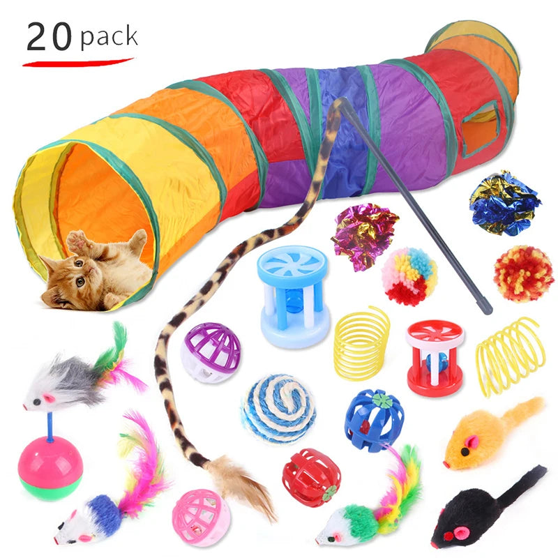 Jouets pour Chats – Tunnel de Jeu, Balles, Souris et Poisson Simulation