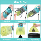 Ramasse-Crottes Portable pour Chien avec Sac – Pince à Déjections, Pelle Hygiénique, Outil de Nettoyage Extérieur