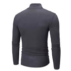 T-shirt Col Roulé Homme – Coupe Slim, Manches Longues, Respirant, Casual
