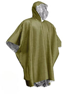 Poncho de Pluie d'Urgence Imperméable en Film Aluminium – Couverture Thermique Jetable, Outil de Survie pour Camping