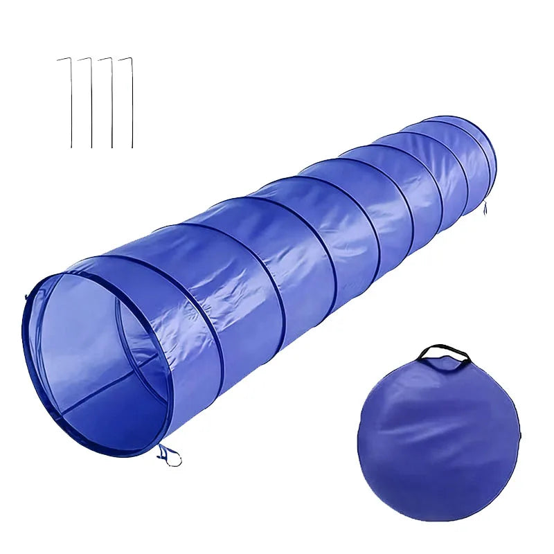 Tunnel d'Agilité Pliable pour Chien et Chat – Équipement d'Entraînement Outdoor et Sports Canins