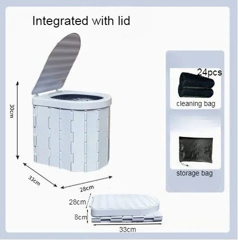 Toilette Portable de Voyage – Seau Pliable pour Voiture et Urgences Outdoor