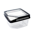 Boîte Transparente Anti-Évasion pour Reptiles – Terrarium en Plastique avec Couvercle Rabattable pour Lézards, Escargots et Petits Reptiles