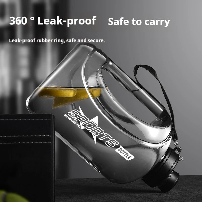 Gourde Sport Grande Capacité 1,8L / 2,8L avec Paille – Portable, Robuste – Idéale Gym, Plein Air