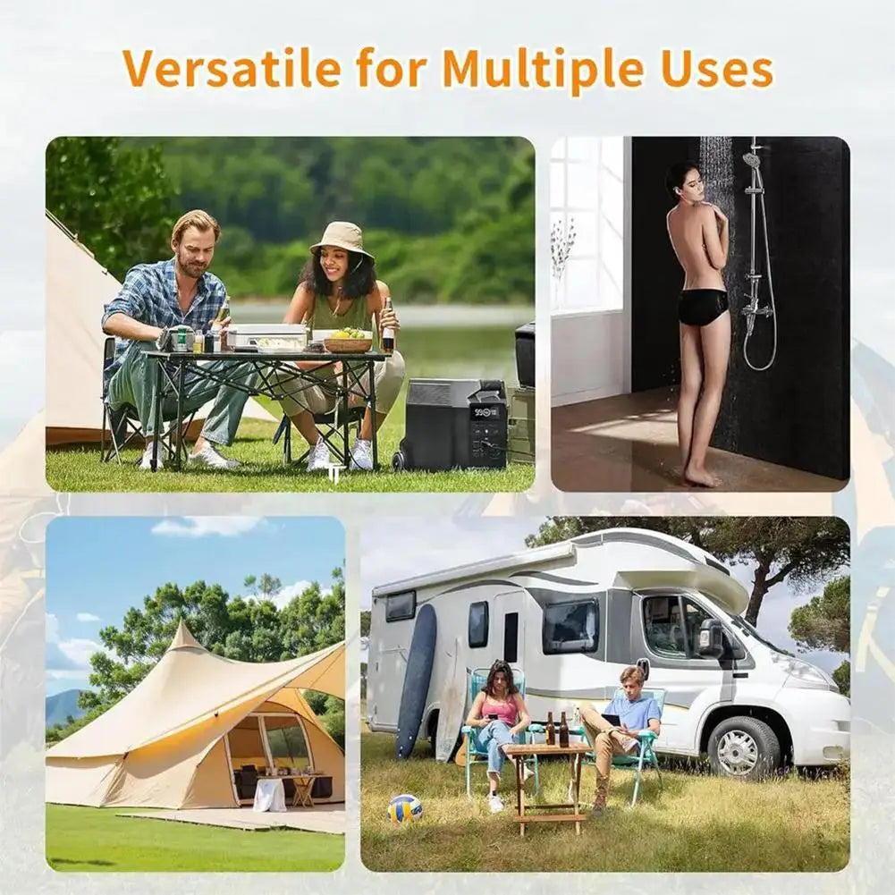 Bac de Douche Pliable Portable avec Tuyau d'Évacuation – Plateau de Douche Outdoor pour Camping, Plage et Bain d'Animaux