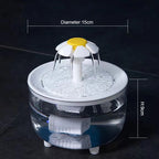 Fontaine à eau silencieuse 1,2L pour chats et animaux – Filtre automatique, USB électrique, bol distributeur à circulation continue