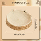 Lit Griffoir Rond pour Chat en Corde de Coton – Respirant, Résistant, Style Boho – Accessoire Maison