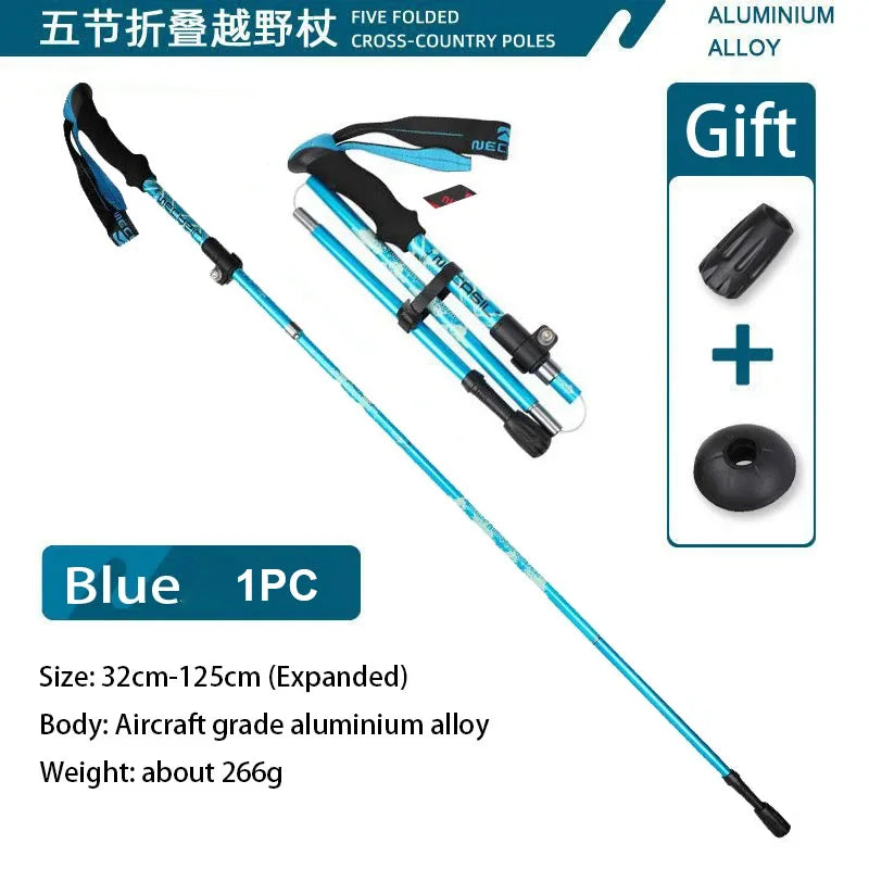 Bâtons de Randonnée Télescopiques Ultralégers Pliables – Nordic Walking & Trekking 32-125 cm