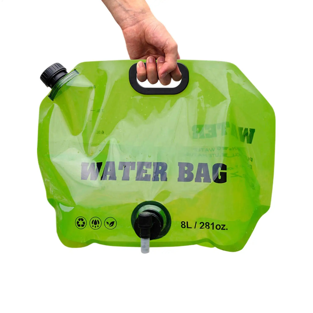 Réservoir d'Eau de Camping 8L – Poche Portable Pliable avec Robinet pour Randonnée et Outdoor