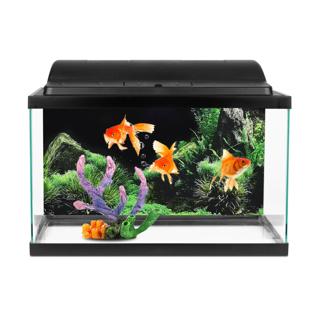Sticker Fond d'Aquarium PVC – Décor Fond Marin, Herbes Aquatiques, Peinture Sous-Marine pour Bac à Poissons