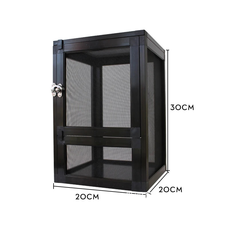 Terrarium Vertical pour Reptiles – Cage Écologique en Métal avec Porte Frontale en Grille pour Habitat Rainforest