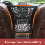Filet de Rangement Voiture entre Sièges – Séparateur, Barrière Animal, Filet Élastique Organisateur Auto