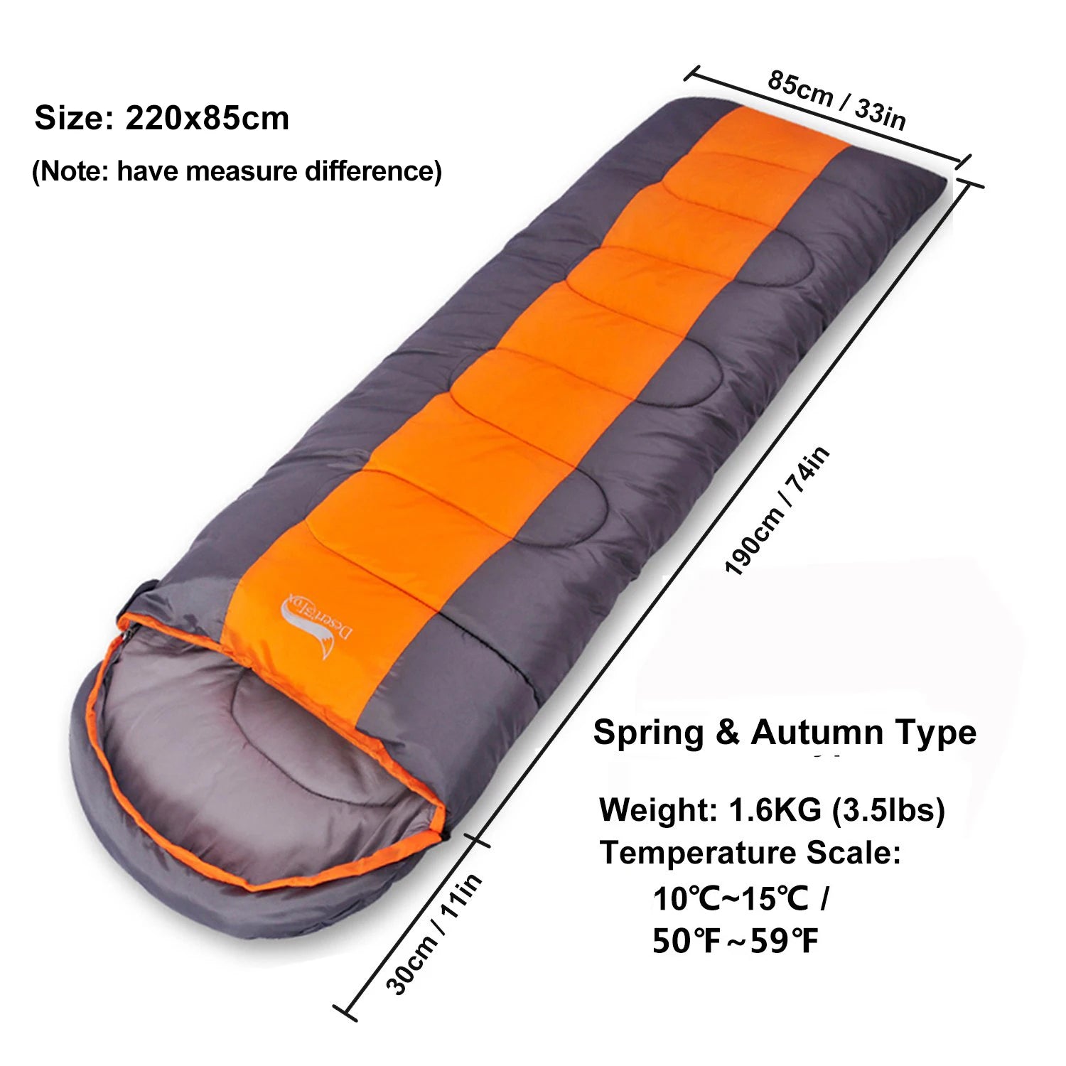 Sac de Couchage Chaud 4 Saisons – Adultes & Enfants, Camping, Randonnée, Voyage avec Sac de Compression