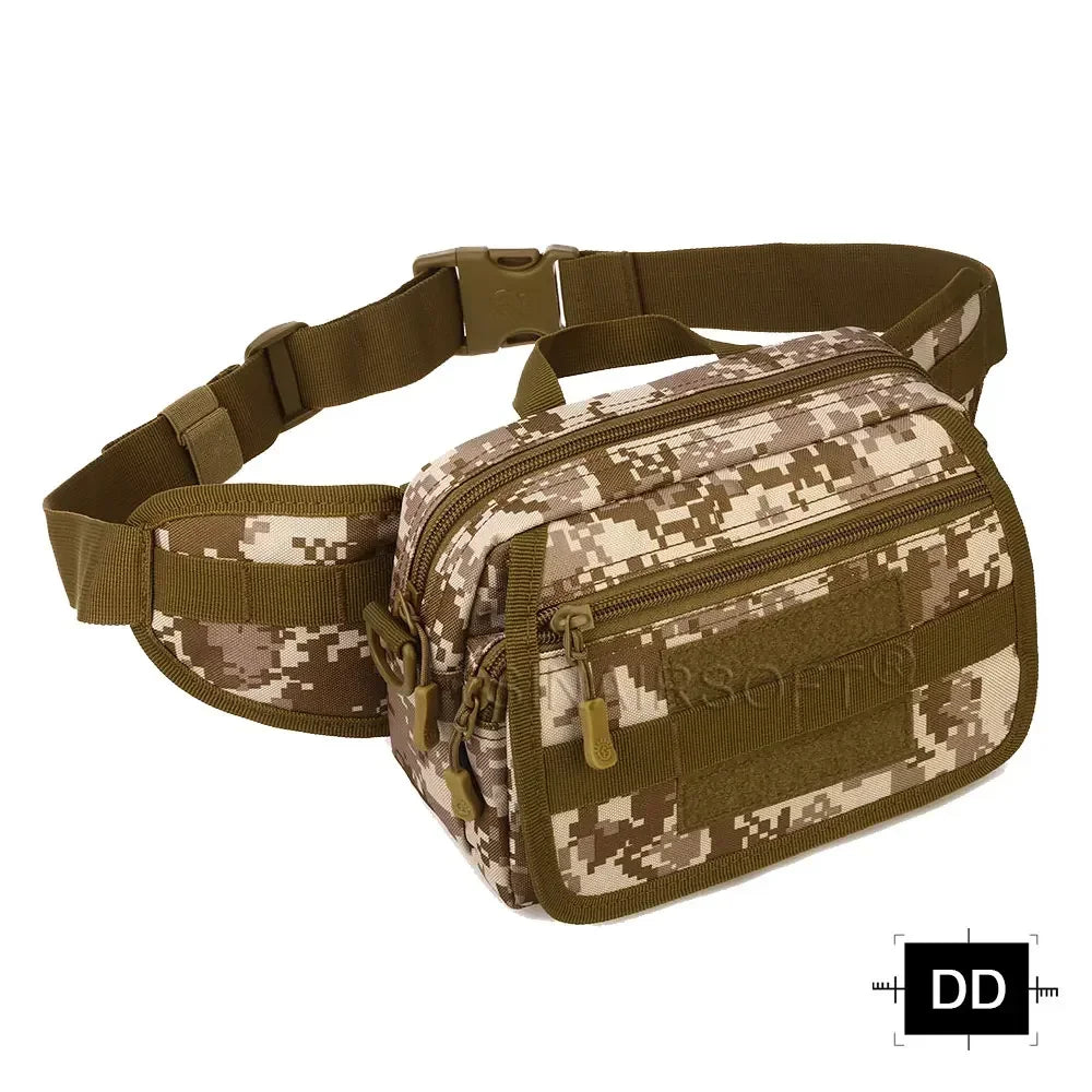 Sac Banane Tactique Triple Usage – Ceinture, Bandoulière, Sac à Dos – Sport, Randonnée, Camping, Cyclisme