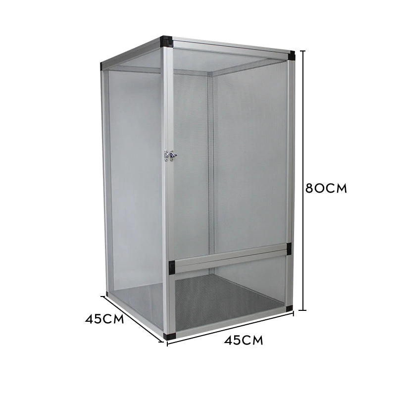 Terrarium Vertical pour Reptiles – Cage Écologique en Métal avec Porte Frontale en Grille pour Habitat Rainforest