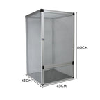 Terrarium Vertical pour Reptiles – Cage Écologique en Métal avec Porte Frontale en Grille pour Habitat Rainforest