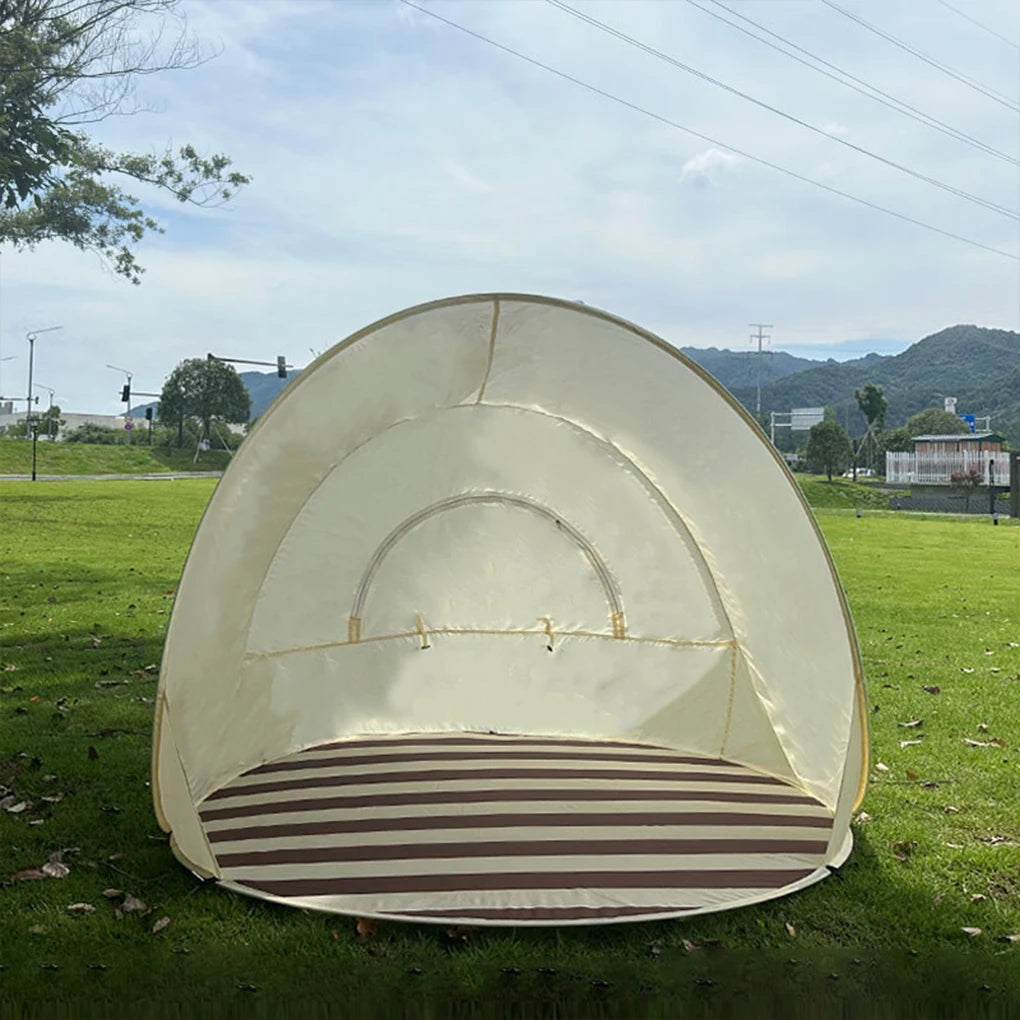 Tente de Plage Pop-Up Portable – Ouverture Instantanée, Grand Espace, Pare-Soleil Camping & Jardin
