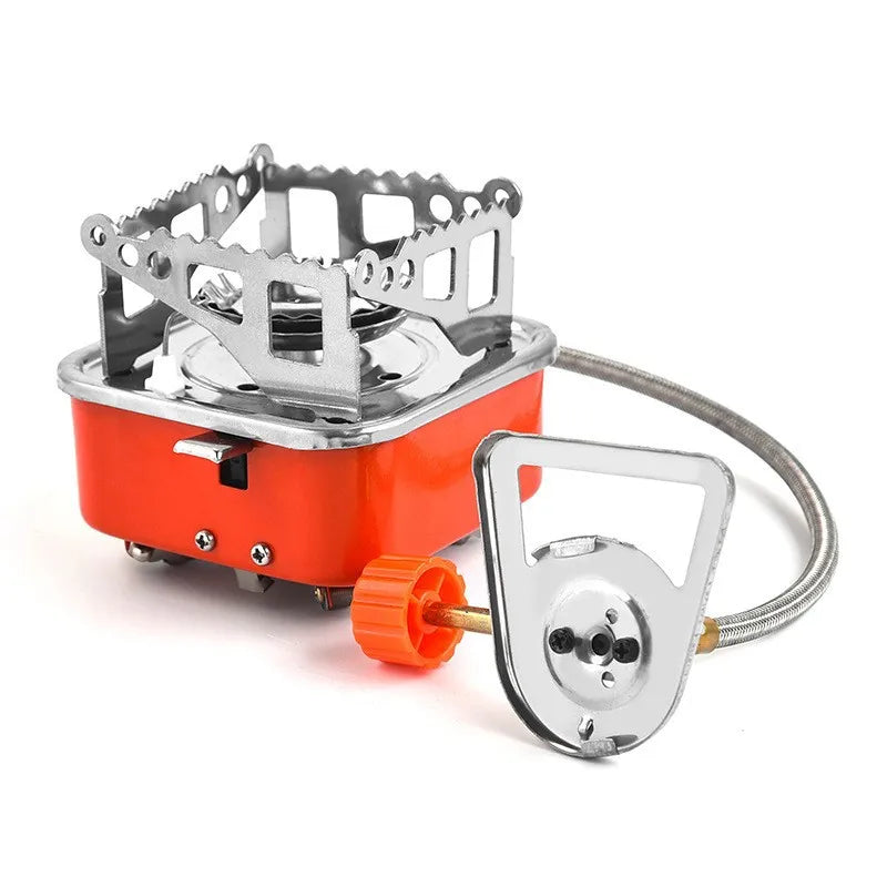 Réchaud à Gaz Camping – Brûleur Portable Ultraléger Coupe-Vent 2800W pour Randonnée et Cuisine en Plein Air