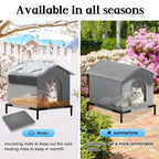 Maison pour Chat Imperméable Pliable – Abri Été Frais, Nid Grotte pour Chats Errants, Chiens & Chiots