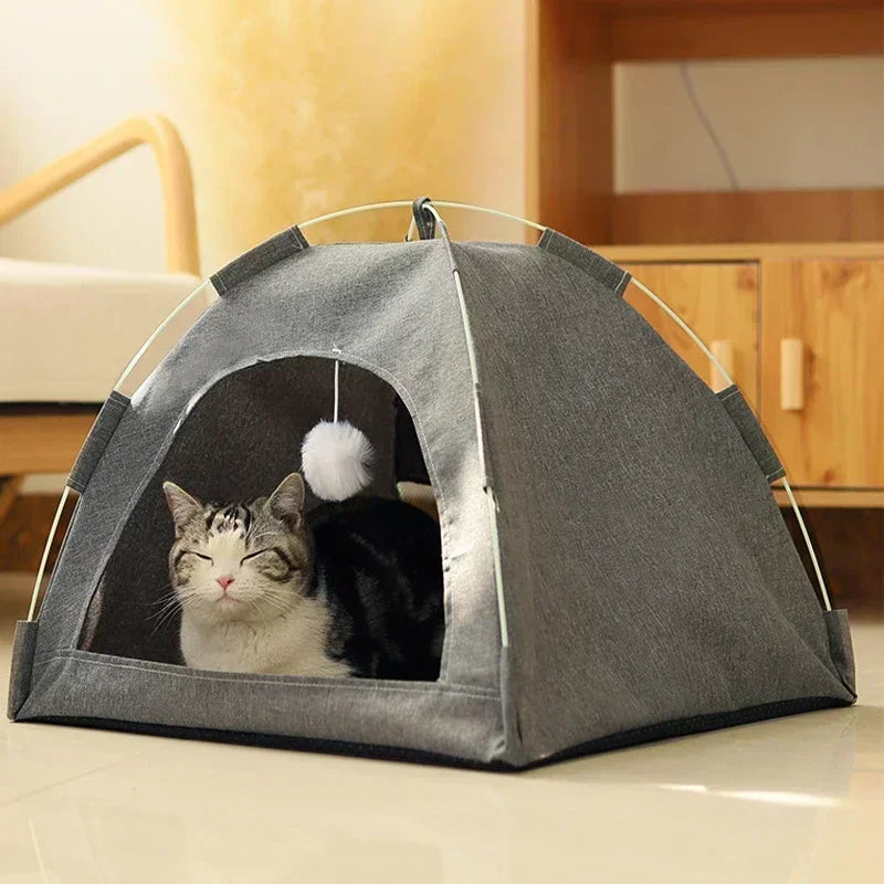 Tente-Lit Amovible pour Chat et Chien – Maison Semi-Fermée, Panier Sofa, Décoration Intérieure