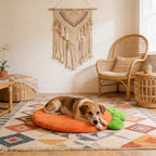 Coussin Lavable pour Chat et Chien – Tapis Doux en Forme de Carotte pour Petits Animaux