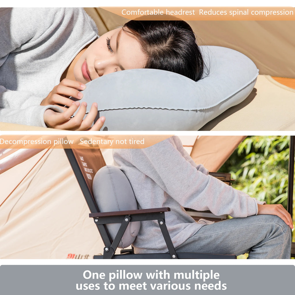 Oreiller Gonflable Portable Ultraléger de Camping, Voyage, Randonnée