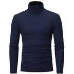 T-shirt Col Roulé Homme – Coupe Slim, Manches Longues, Respirant, Casual