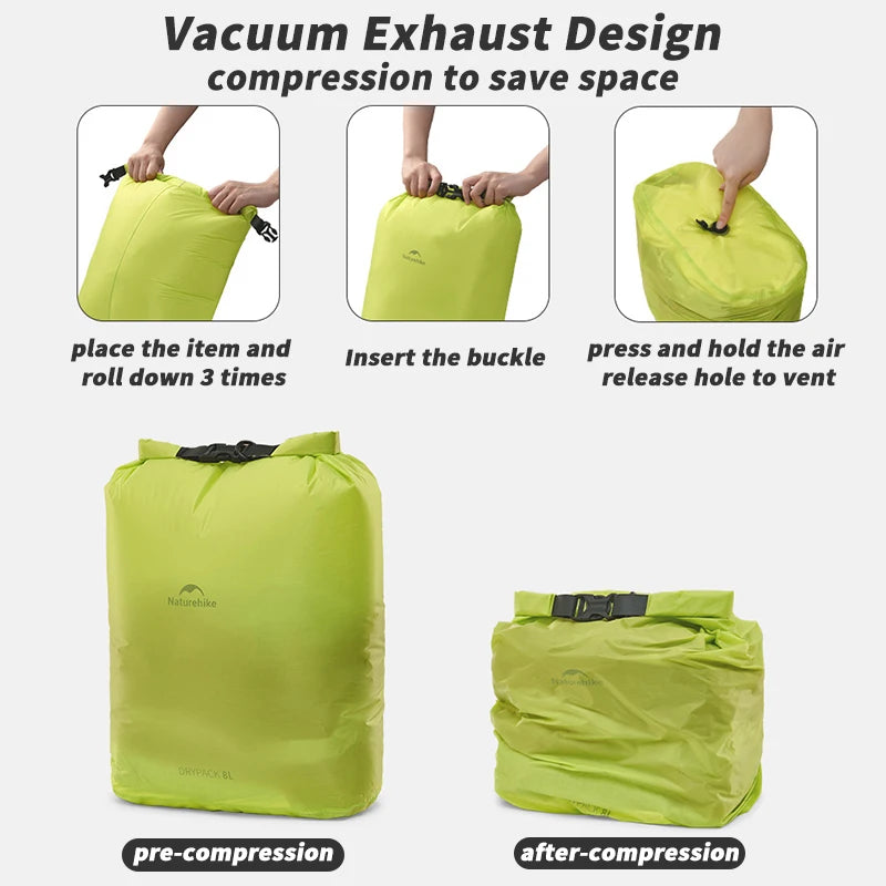 Sac Étanche – Sac de Compression Imperméable pour Natation, Rafte, Kayak, Randonnée et Voile