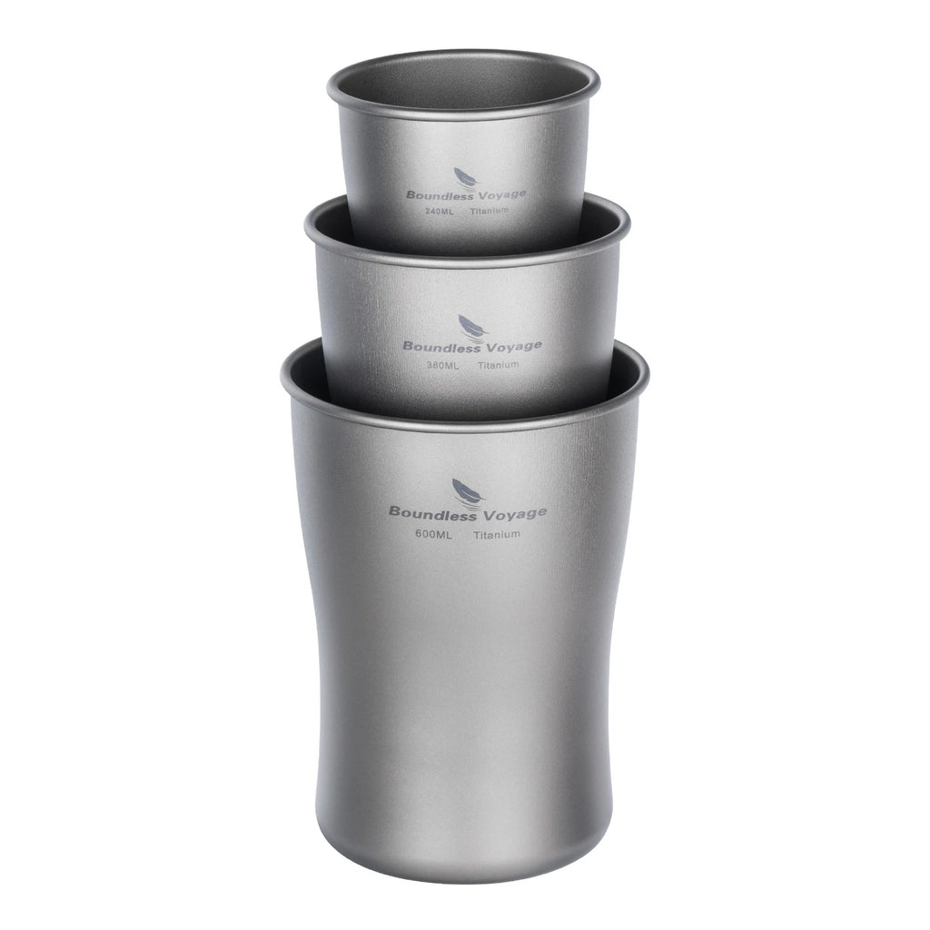 Tasse en titane monocouche ultralégère Mug bière, café, thé pour camping, pique-nique & maison