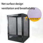 Terrarium Vertical pour Reptiles – Cage Écologique en Métal avec Porte Frontale en Grille pour Habitat Rainforest