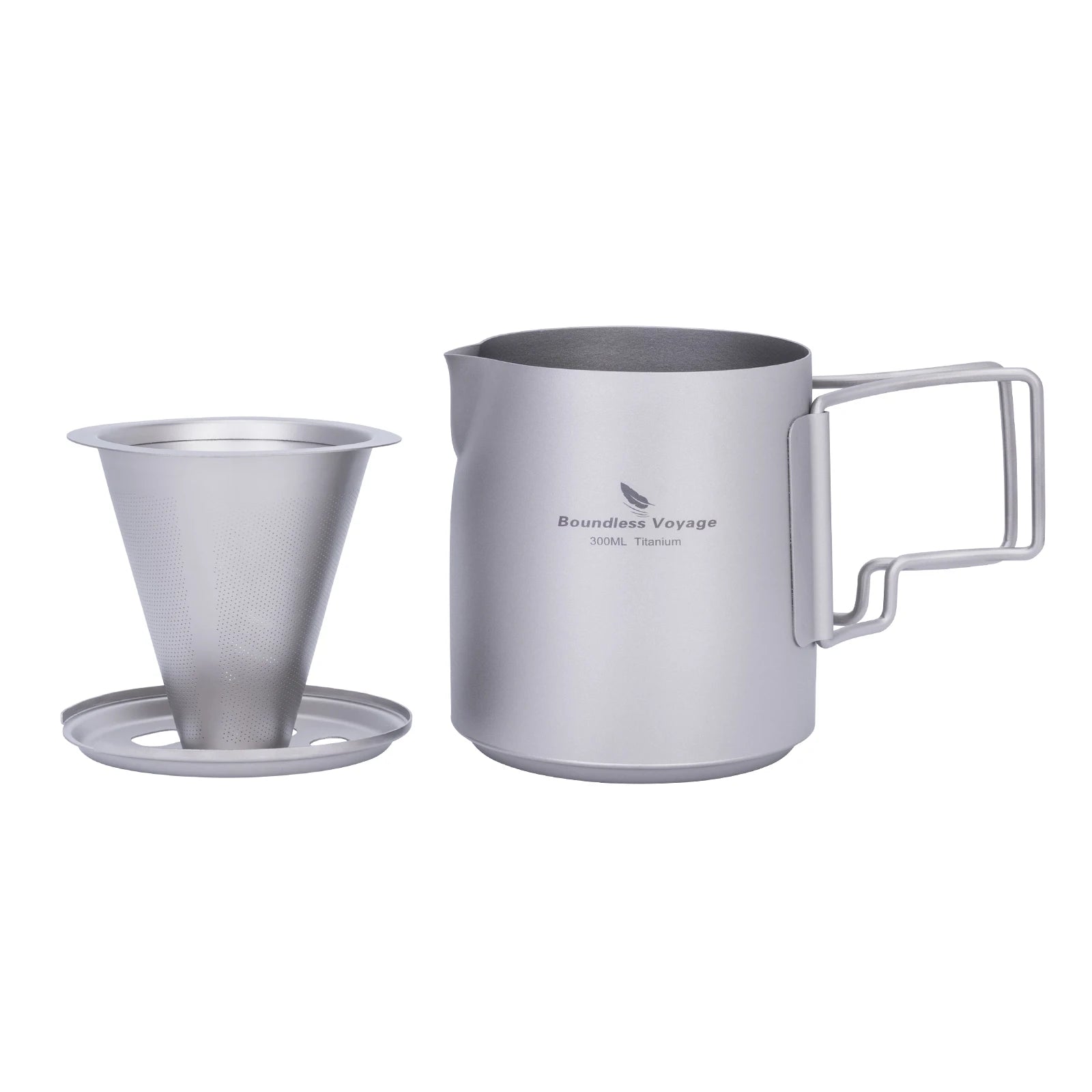 Set Café Filtre en Titane  Mug avec Dripper Détachable  Cafetière Portable pour Camping & Outdoor