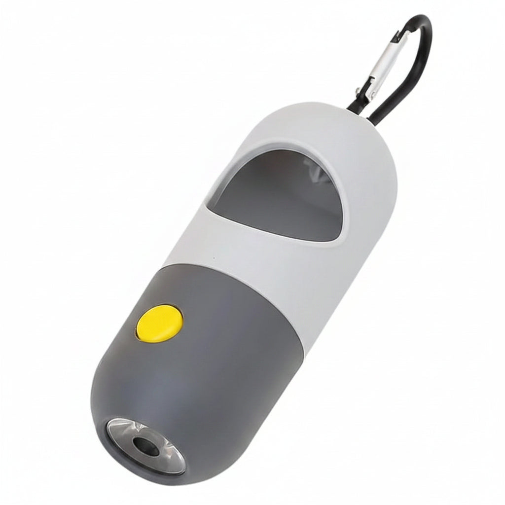 Distributeur de Sacs à Déjections avec Lumière LED – Sacs Biodégradables, Portable, Accessoire Chien & Chat
