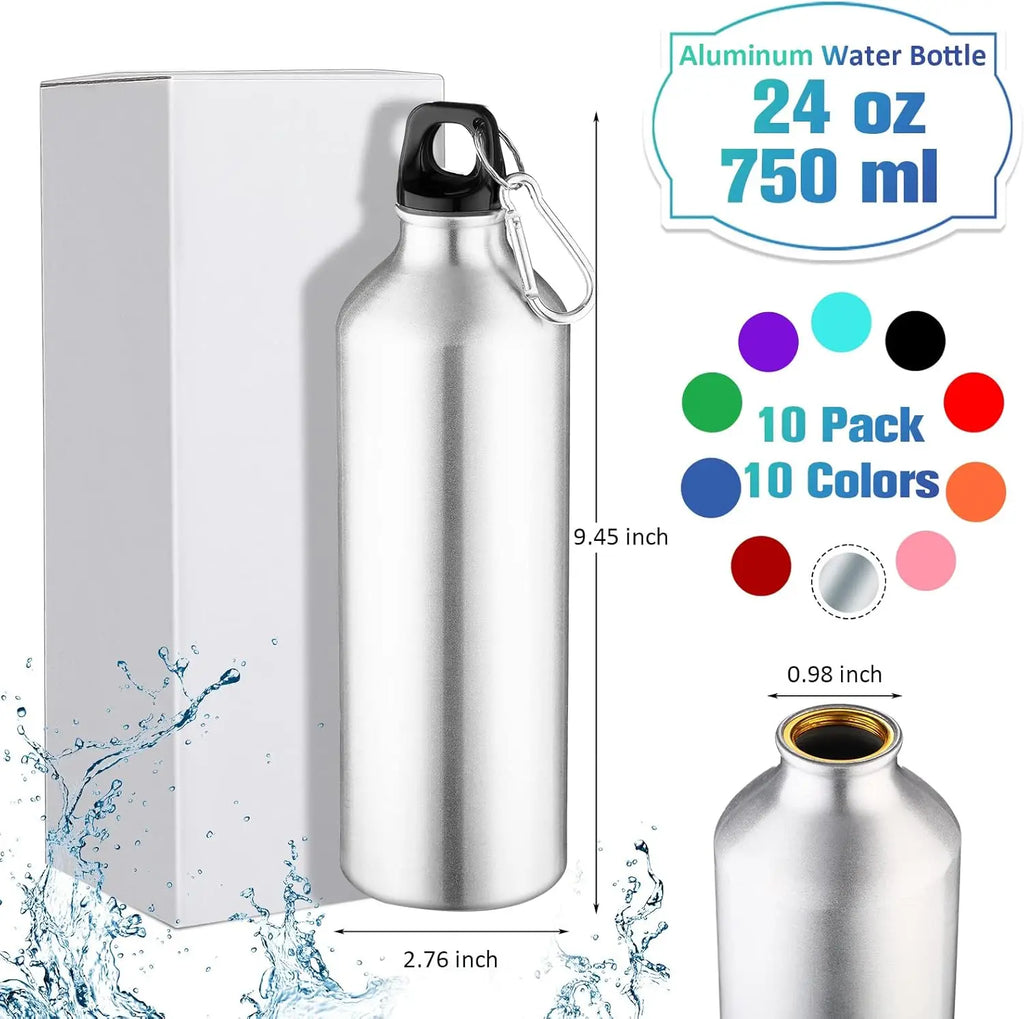 Gourde en Aluminium 500ml / 750ml – Grande Capacité, Étanche, Gym, Sport, Plein air