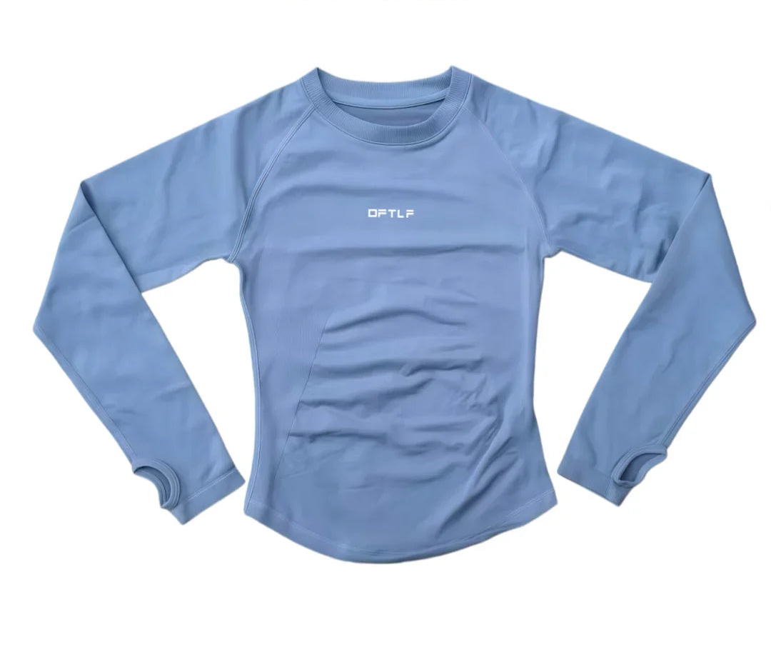 Haut de yoga sans coutures à manches longues pour femmes, t-shirt de compression amincissant, séchage rapide, respirant, élastique, pour la salle de sport, la course et l'entraînement