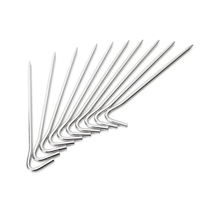 Piquets de Tente – Lot de 6 Sardines 18 cm en Alliage d'Aluminium pour Tente, Auvent, Cordes de Haubanage