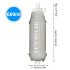 Gourde Souple Pliable en TPU – 500/800/1000ml – Idéale Course, Camping, Randonnée, Vélo, Fitness